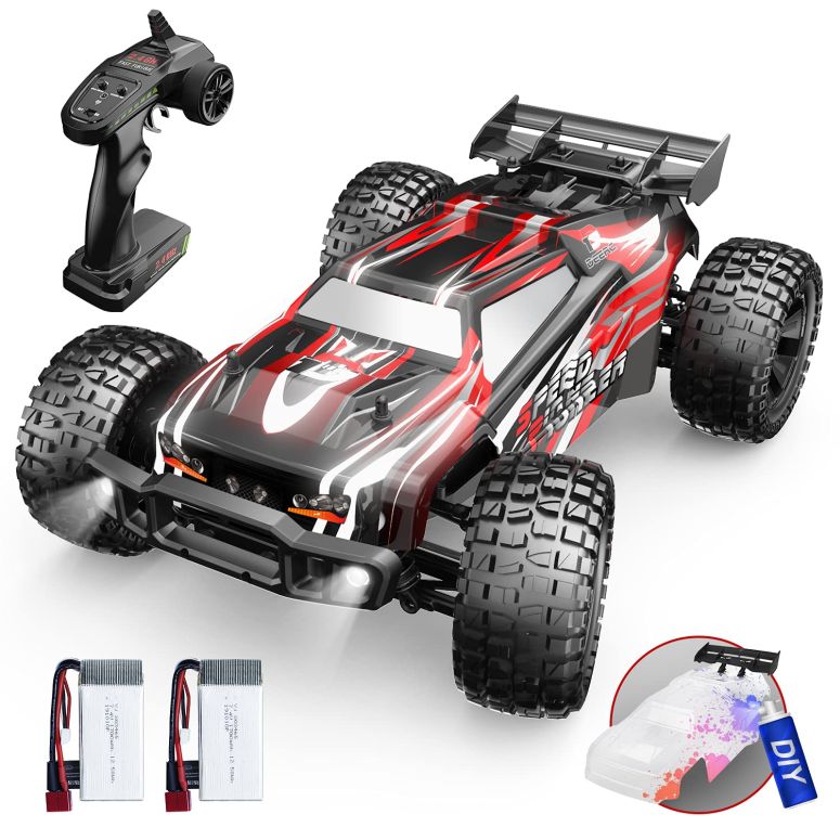 ラジコン DEERC 9206E Remote Control Car 1:10 Scale Large RC Cars 48+ kmh High Speed for Adults Boys Kid,Extra Shell 4WD 2.4GHz Off Road Monster RC Truck,All Terrain Crawler Gift with 2 Battery for 40+ Min Play 【並行輸入品】 34,385円
