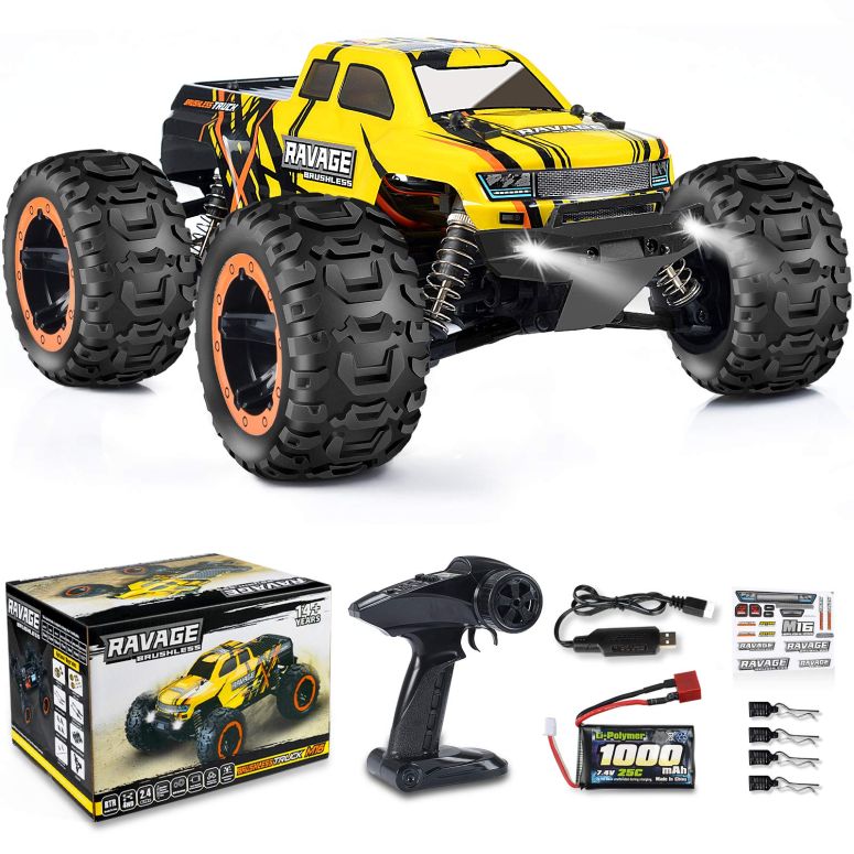 ラジコン NUOKE RC Car Remote Control Truck 1:16 Scale Brushless 55km h High Speed 4WD 2.4Ghz Waterproof Offroad Gift for Boys Car for Kids and Adults