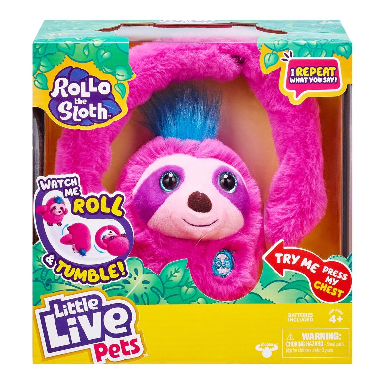 ナマケモノ Little Live Pets Rollo The Sloth - Bendable Arms, Movement, Reacts to Sounds, and Repeats What You say. Funny Toy Gift., Multicolor 【並行輸入品】画像