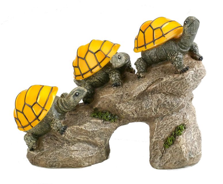 カメ LEDソーラーともし火 Bo-Toys Solar Powered Turtles on Log Outdoor Accent Lighting LED Garden Light Decor 【並行輸入品】 ガーデンライト ・灯篭-花・ガーデン・DIY