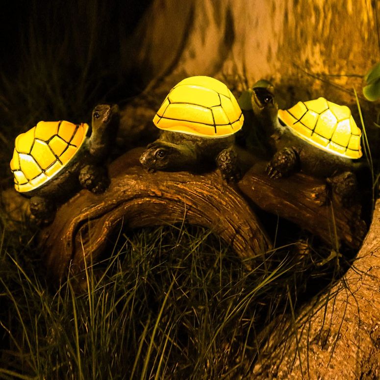 【楽天市場】カメ LEDソーラーライト Solar Garden Turtle Statues Light, Outdoor Solar