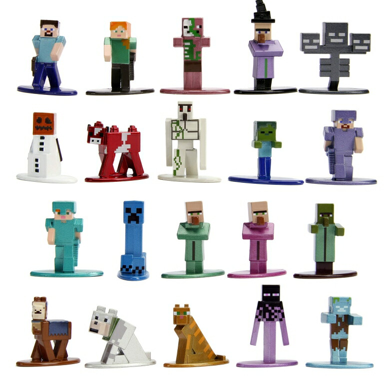 マイクラ おもちゃ Jada Toys Minecraft 1.65" Die-cast Metal Collectible Figurine 20-Pack Wave 2, Toys for Kids and Adults, Multi (30770) 【並行輸入品】|MJ-MARKET