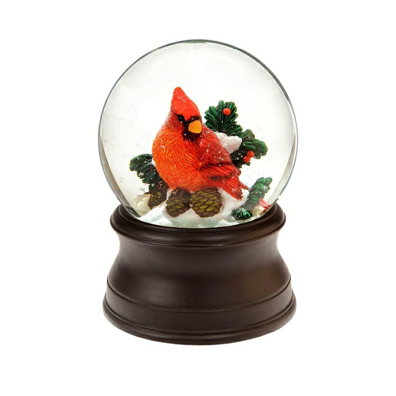 オルゴール The San Francisco Music Box Company Hand Crafted Cardinal Snow Globe from 【並行輸入品】 オルゴール-インテリア小物・置物-インテリア・寝具・収納