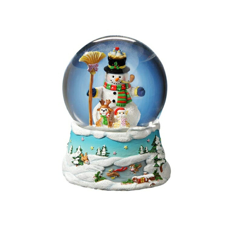 雪だるま オルゴール The San Francisco Music Box Gary Patterson Happy Holidays Snowman Snow Globe
