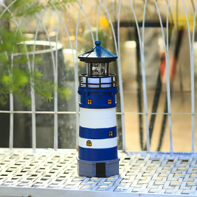 LEDソーラーライト ソーラーパワー ガーデンライト Solar Lighthouse with Rotating Beacon LED Light,Decorative Lighthouse for Garden Patio Yard ,Gifts for Children or Friends(Blue2) 【並行輸入品】｜MJ-MARKET 11,340円
