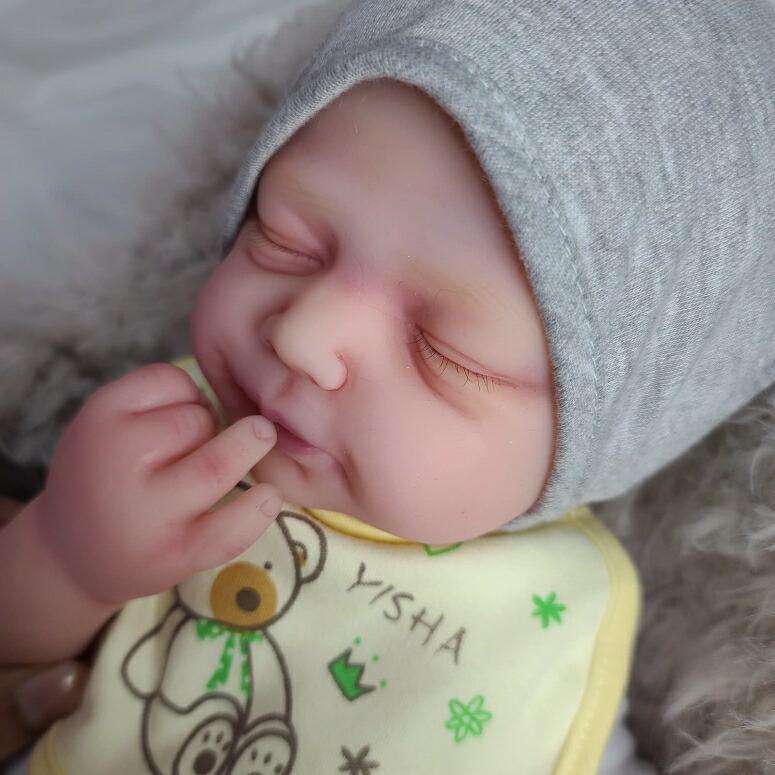 好いたらしい 乳飲み子あやつり人形 新生児 赤ちゃん 新生児 手あそび 写実的 あやつり人形 乳飲み子 Dolls 18.1 インチ Eyes Closed Girl, Not Vinyl Dolls,Realistic Soft Silicone Newborn Baby Doll,Real Full Body Silicone D 【並行輸入品】