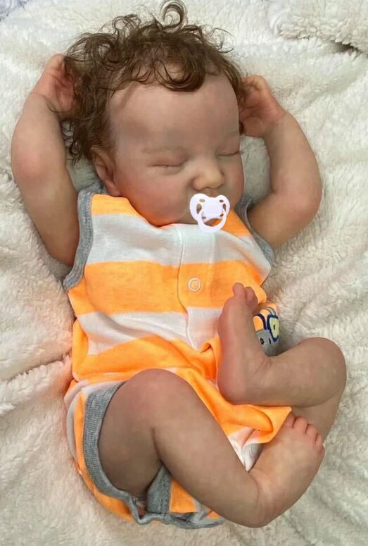 最高 可愛い 赤ちゃん人形 ベビー リボーン ドール 新生児 乳児 新生児 おもちゃ リアル 人形 赤ちゃん Wamdoll 19 Inch Real Life Sweet Sleeping Detailed Painting Reborn Premie Baby Newborn Doll Crafted In Silicone Vinyl A