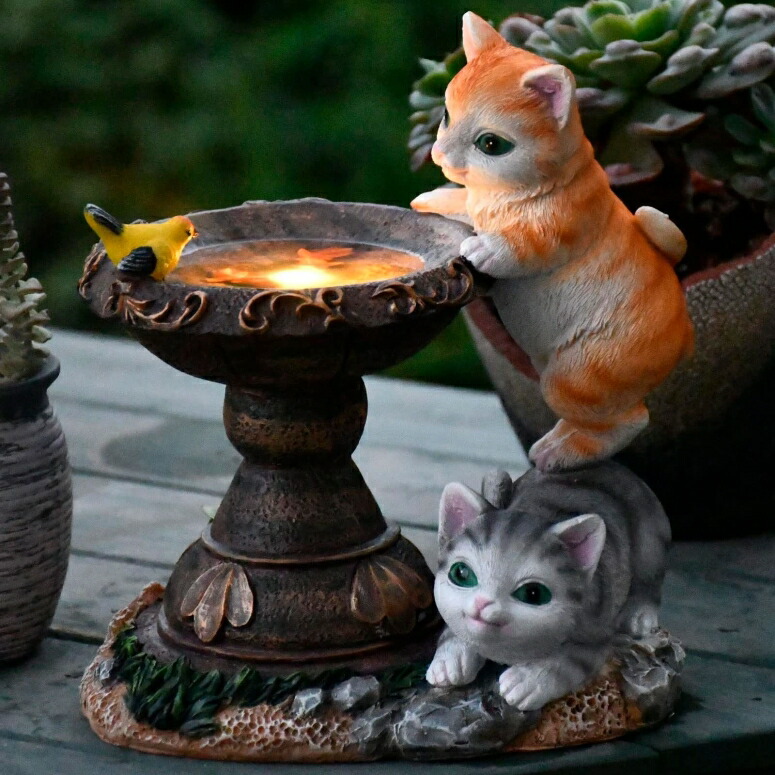 LEDソーラーライト ソーラーパワー ガーデンライト 猫 Gardenfans Cat Garden Figurines Outdoor Decor, Outdoor Solar Statue with LED Lights for Patio,Lawn ,Yard Art Decoration , Housewarming Garden Gift (Multicolor) 【並行輸入品】｜MJ-MARKET 14,162円