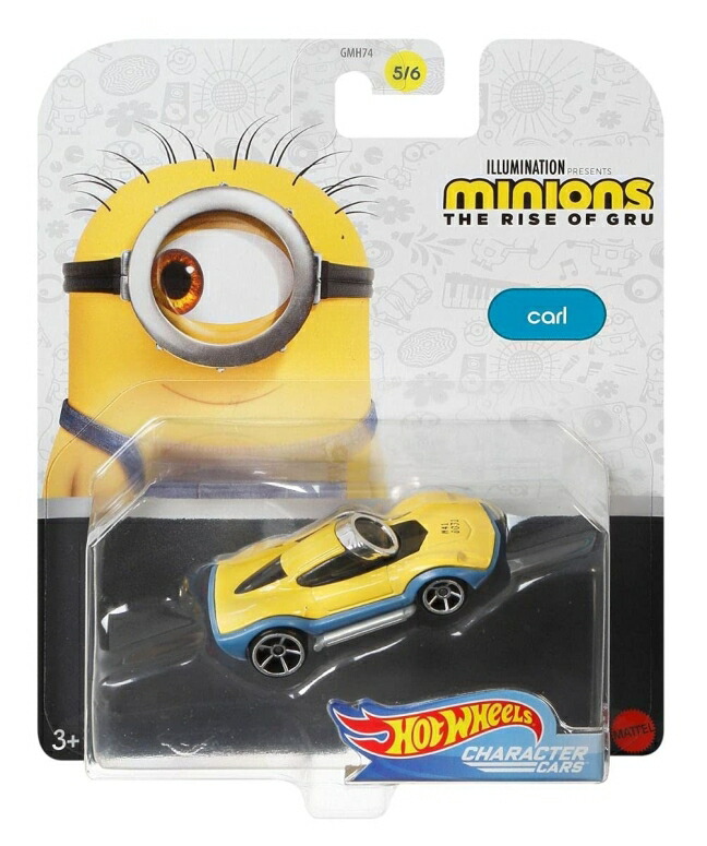 ミニオンズ フィーバー ライズオブグルー 2022 ミニオン おもちゃ Hot Wheels 1/64 Minions The Rise of Gru Character Car-Carl(5/6) 【並行輸入品】|MJ-MARKET