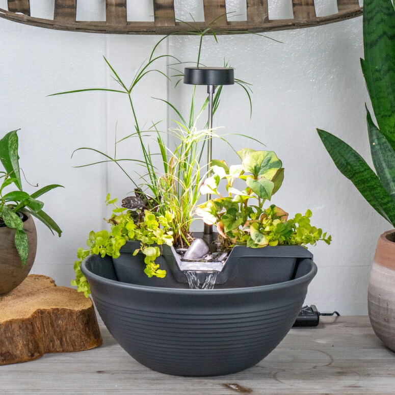 卓上 噴水 滝のオブジェ テーブルトップファウンテン インテリア噴水 Aquascape AquaGarden Tabletop Fountain Kit, Gray, 78347 【並行輸入品】｜MJ-MARKET