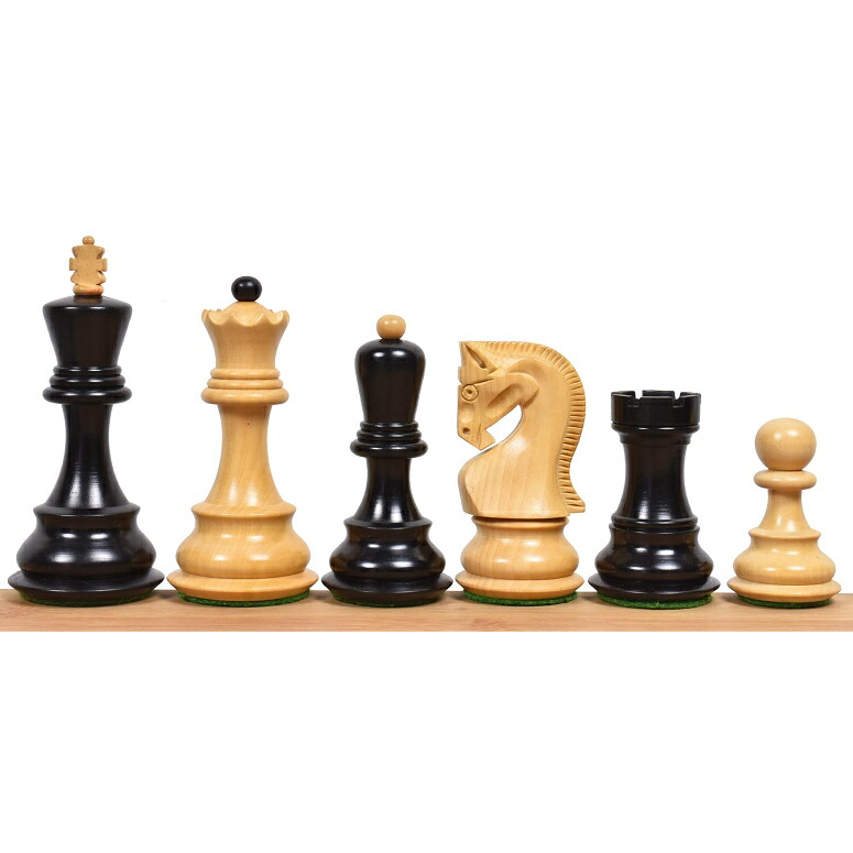 チェスセット Royal Chess Mall Russian Zagreb Chess Pieces Only Chess Set, Ebonized Boxwood Wooden Chess Set, 3.9-in King, Weighted Chess Pieces for Chess Game (2.3 lbs) 【並行輸入品】|MJ-MARKET