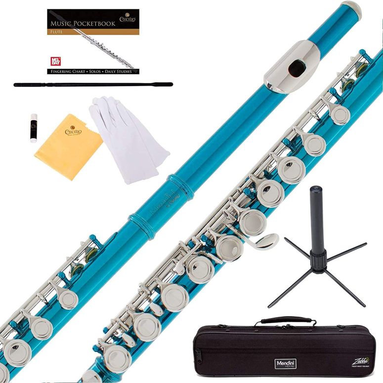 Mendini By Cecilio Flutes クローズドホール Cフルート ケース スタンド レッスンブック クリーニングキット付 16キーフルート 子供向け Mendini By Cecilio Flutes - Closed Hole C Flute For Beginners, 16-Key Flute with a Case, Stand, Lesson 【並行輸入品】