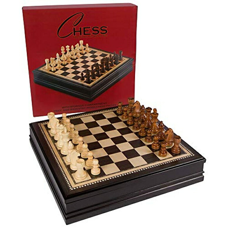チェスセット Kavi Inlaid Wood Chess Board Game with Weighted Wooden Pieces, Large 18 x 18 Inch Set 【並行輸入品】｜MJ-MARKET