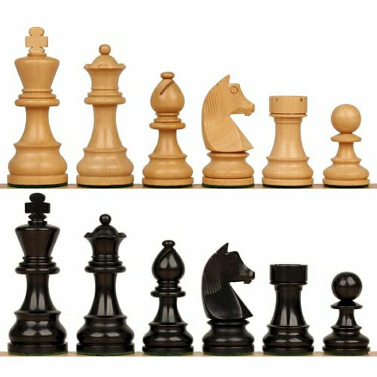 チェス コマのみ Hastha Kalalu | Official Tournament Staunton Style Chess Pieces Only Chess Set, German Knight Luxury Wooden Chess Set, Hand Carved Weighted Chess Pieces (Ebonized Boxwood: Boxwood, 3.75 Inches) 【並行輸入品】|MJ-MARKET