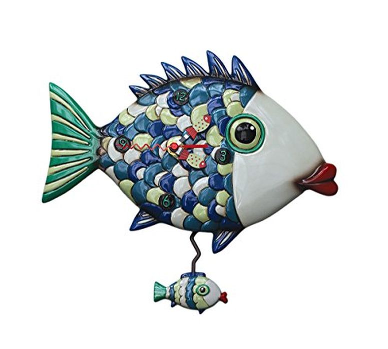 アレン デザイン 振り子時計 フィッシーリップス Allen Designs "Fishy Lips" Whimsical Pendulum Wall Clock 【並行輸入品】｜MJ-MARKET