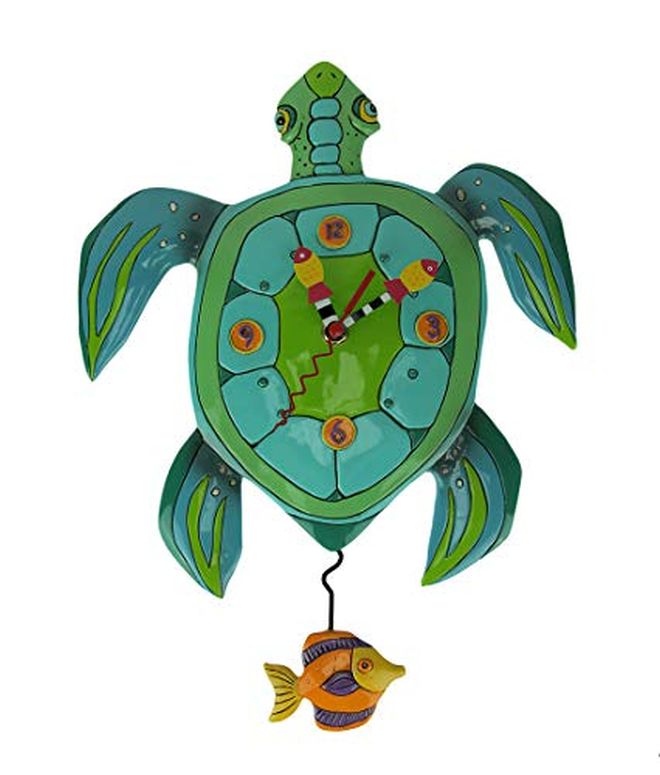 アレン デザイン 振り子時計 亀 Allen Designs P1858 Whimsical Turtle Pendulum Wall Clock Sup Dude? 【並行輸入品】｜MJ-MARKET