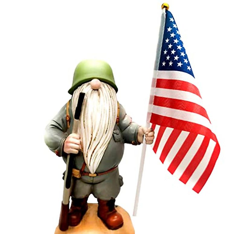 ガーデンライトLEDソーラーライト ソーラーパワー Redwix Military Garden Gnomes with Guns Outdoor 12.1", US Army Gnomes Garden Decorations, Patriotic Gnome with Solar Light 【並行輸入品】｜MJ-MARKET