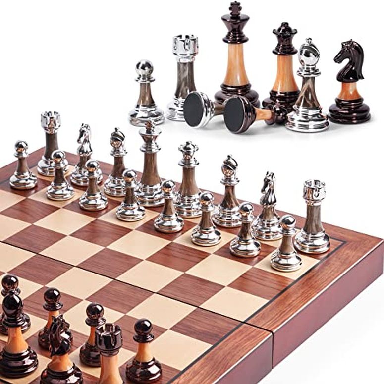 Vamslove Wooden Chess Pieces - 3.8