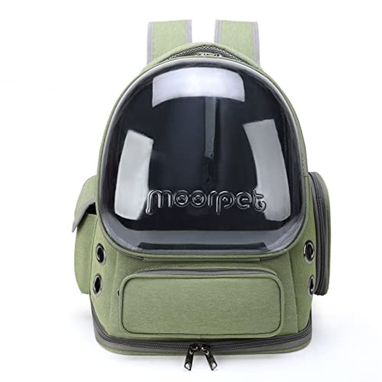 インコ 小鳥 バード トラベルキャリアー Moorcat Cat Backpack Carrier for Cats and Small Dogs, Cat Bubble Backpack with Breathable Mesh, Portable Pet Travel Carrier, Airline Approved, Ideal for Traveling, Camping & Outdoor(Green) 【並行輸入品】