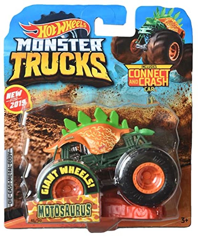 ホットウィール モンスタートラック Hot Wheels Monster Trucks Motosaurus - Includes Connect and Crash 【並行輸入品】|MJ-MARKET