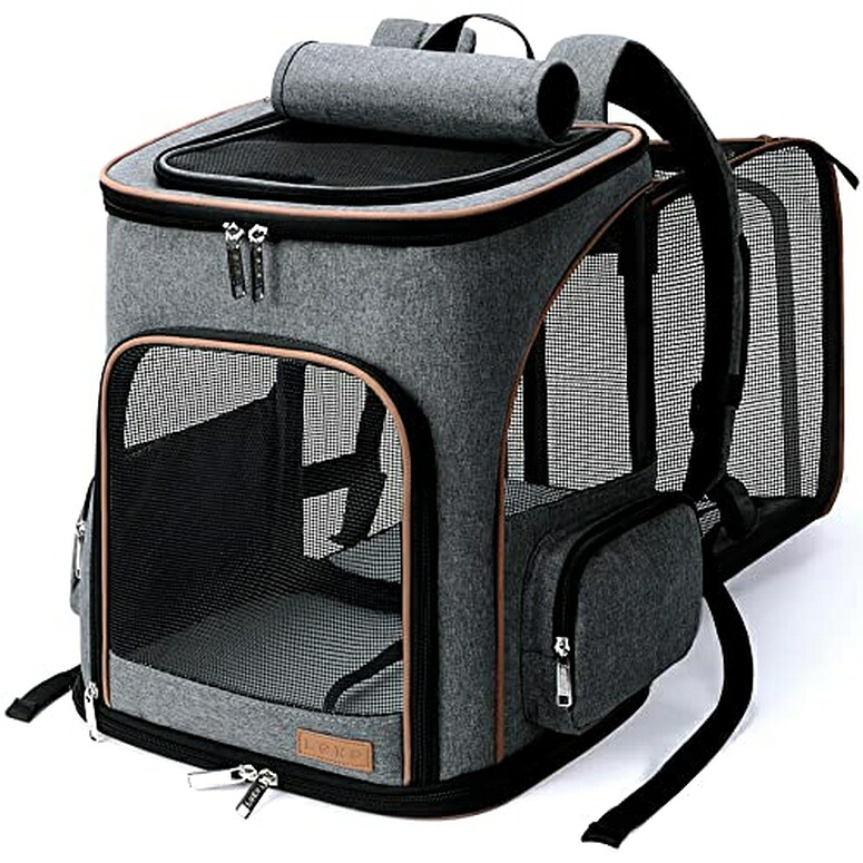 インコ 小鳥 バード トラベルキャリアー Lekereise Pet Carrier Backpack Expandable Cat Backpack for Medium Dogs and Large Cats 20-25 Lbs, Grey 【並行輸入品】｜MJ-MARKET 20,878円