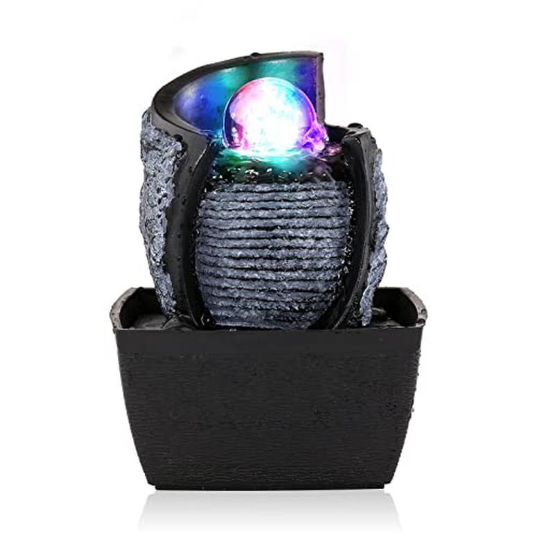 卓上 噴水 滝のオブジェ テーブルトップファウンテン インテリア噴水 WICHEMI Indoor Fountain Tabletop Fountain Mini Waterfall Fountains Relaxation Water Feature Feng Shui Zen Meditation Desktop Fountain with Rolling Ball for Home Office Indoor Spaces D?cor 14,668円