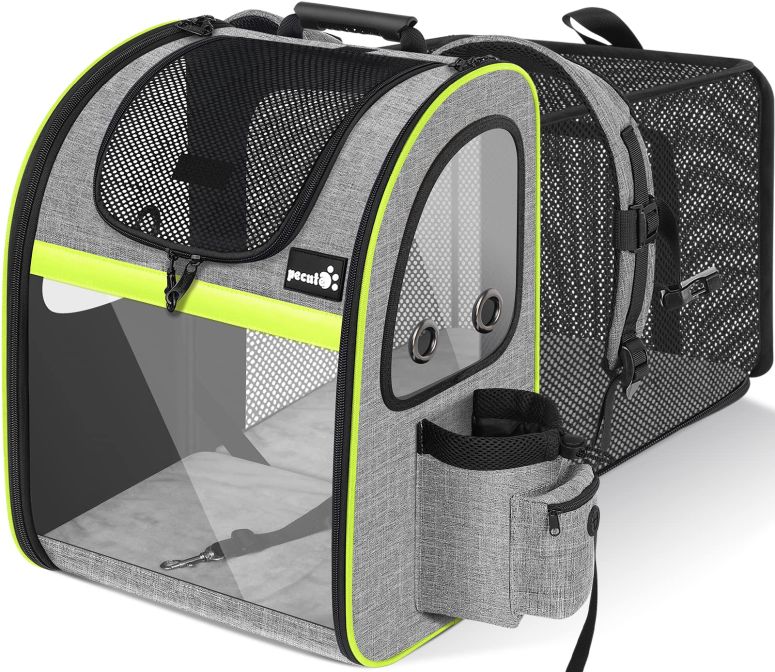 インコ 小鳥 バード トラベルキャリアー Pecute Pet Carrier Backpack, Cat Backpack Carrier, Expandable with Breathable Mesh for Small Dogs Cats Puppies, Dog Backpack Carrier for Hiking Travel Camping Outdoor, Hold Pets Up to 18 Lbs 【並行輸入品】