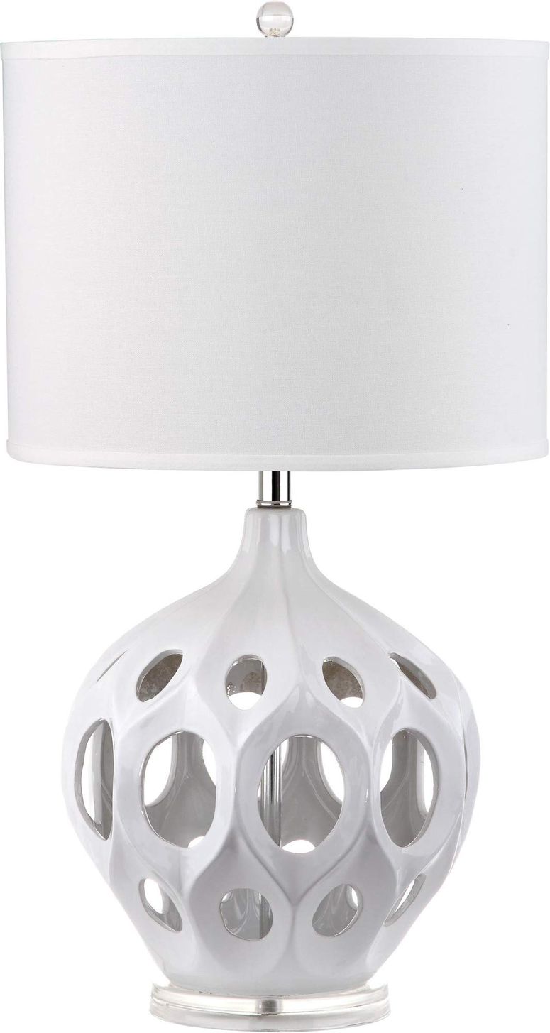 サファヴィヤ safavieh テーブルランプ サファビヤ サファヴィア SAFAVIEH Lighting Collection Regina Modern Farmhouse White Ceramic 29-inch Bedroom Living Room Home Office Desk Nightstand Table Lamp (LED Bulb Included) 【並行輸入品】