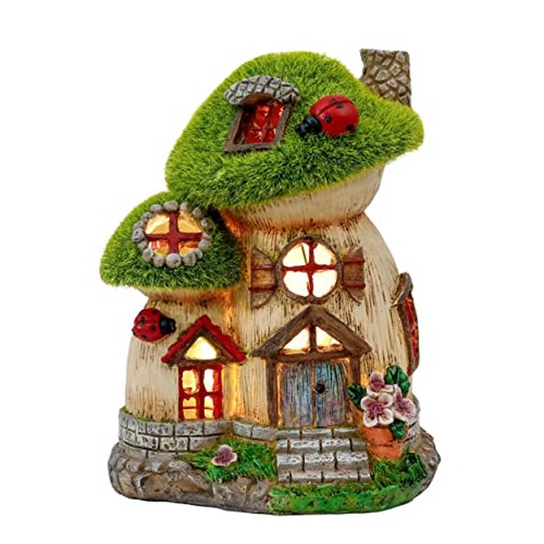 ガーデンライトLEDソーラーライト ソーラーパワー TERESA'S COLLECTIONS Mushroom Garden Statues with Outdoor Solar Light, Green Flocked Fall Decorations for Home, Fairy House Accessories Outdoor Fall Decor Yard Lawn Ornaments Gifts for 【並行輸入品】 11,200円