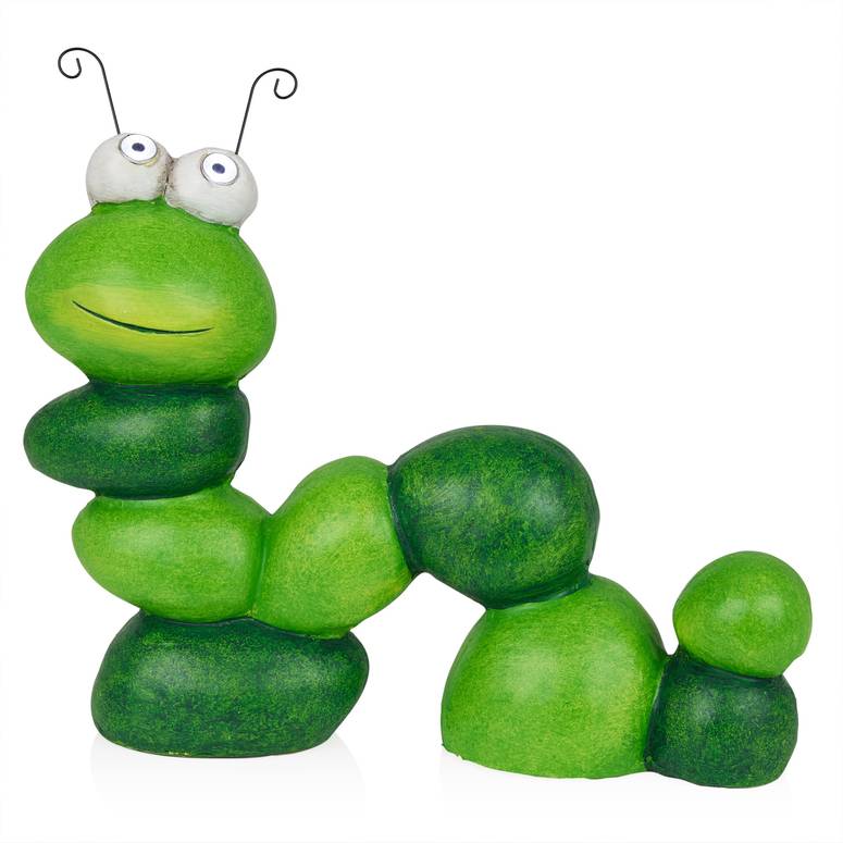 ガーデンライトLEDソーラーライト ソーラーパワー Alpine Corporation YEN608SLR Caterpillar Statue with Light-Up Eyes, Solar-Powered LED Caterpillar Garden Statue, 16\
