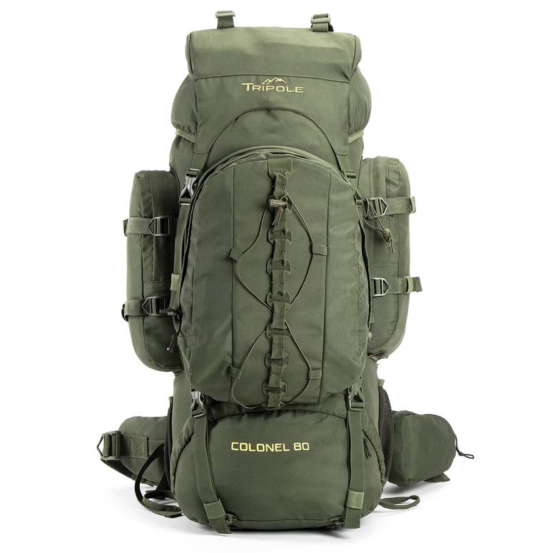 インコ 小鳥 バード トラベルキャリアー TriPole Colonel 95 Litres Internal Frame Rucksack + Detachable Day Pack, Rain Cover, Army Green 【並行輸入品】