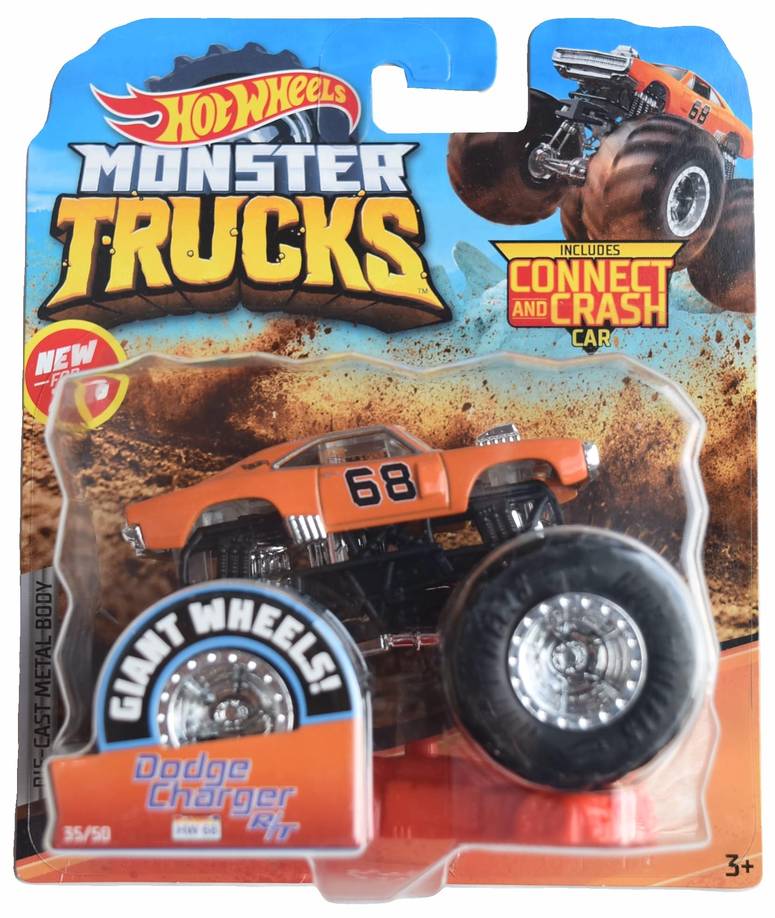 ホットウィール モンスタートラック Hot Wheels Monster Trucks Dodge Charger R/T, Includes Connect and Crash Car 【並行輸入品】 10,125円