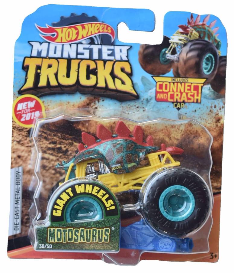 ホットウィール モンスタートラック Hot Wheels Monster Trucks Motosaurus, Includes Connect and Crash Car 【並行輸入品】
