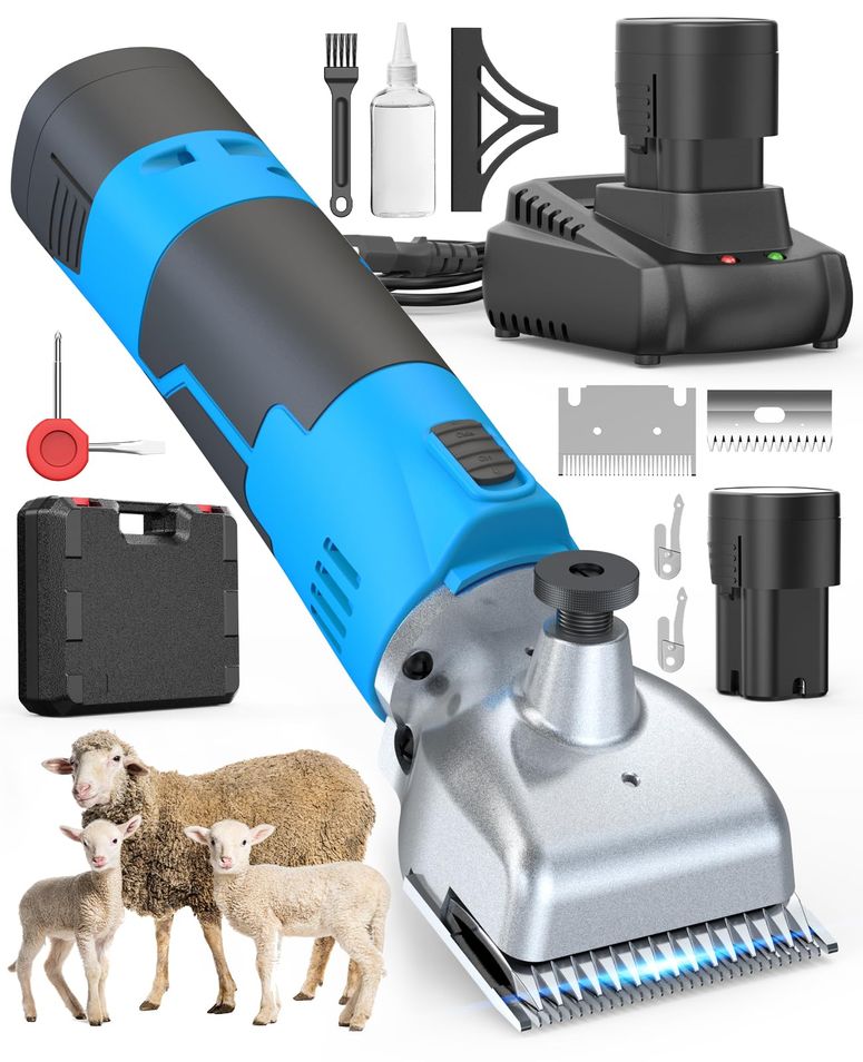 Oneisall Cordless Horse Clippers With 2 Batteries, Heavy