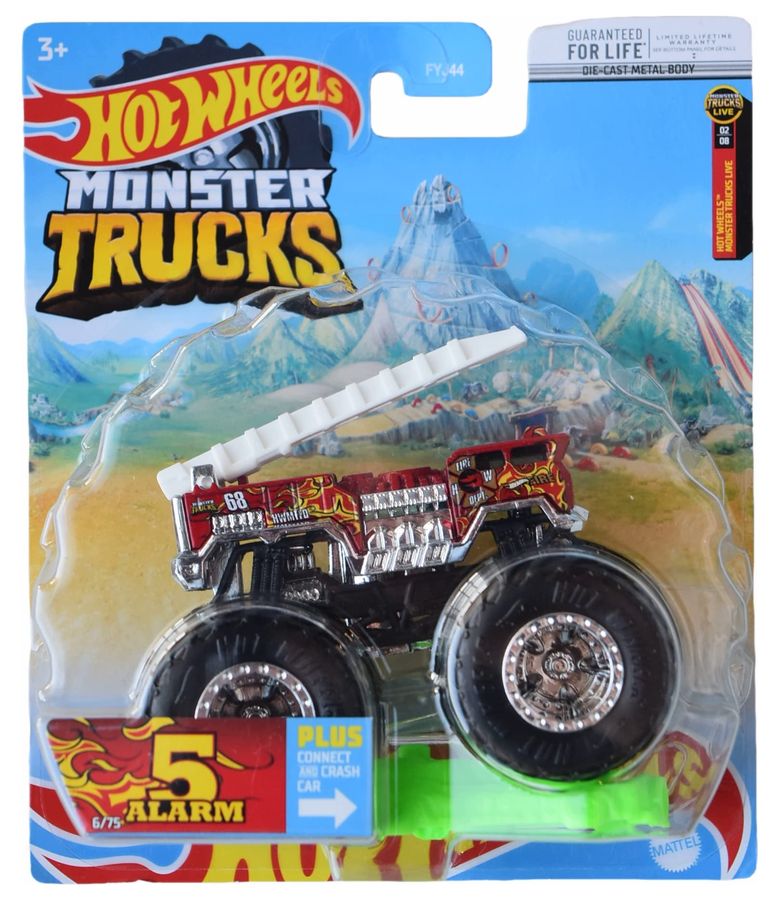 ホットウィール モンスタートラック Hot Wheels Monster Trucks 5 Alarm - Connect and Crash Car 【並行輸入品】