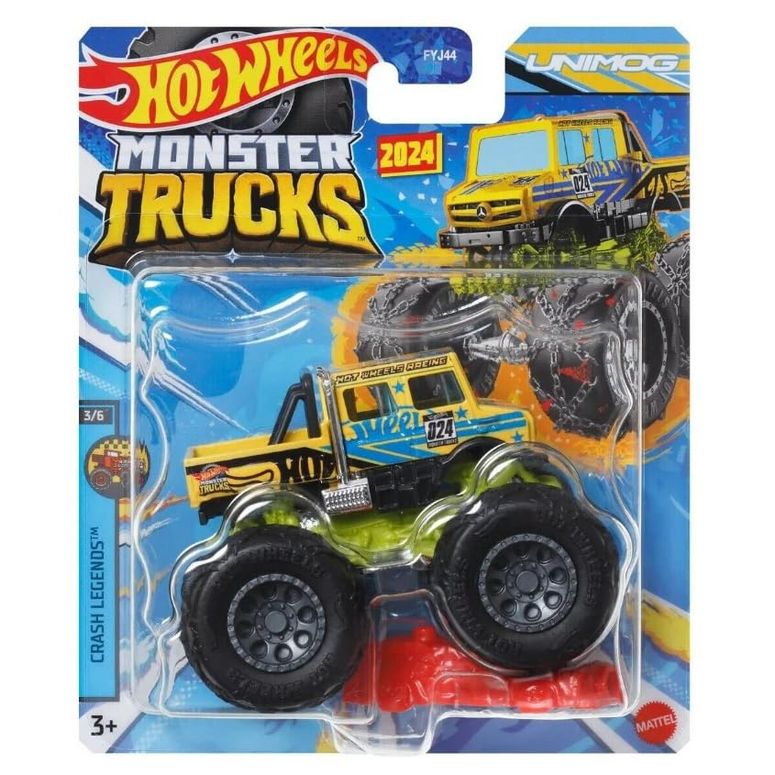 ホットウィール モンスタートラック Hot Wheels Monster Trucks Unimog Crash Legends 3/6 New for 2024 【並行輸入品】