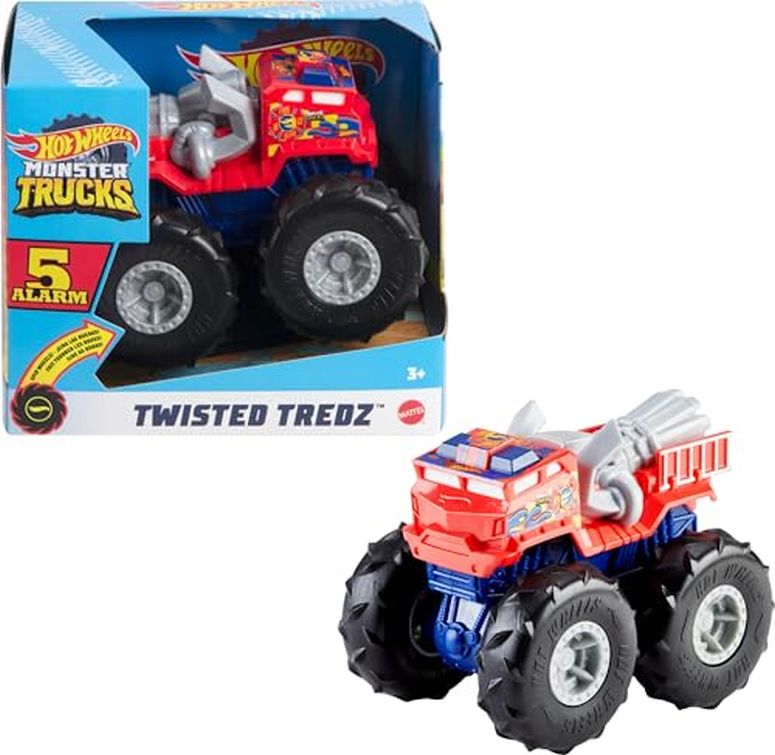 ホットウィール モンスタートラック Hot Wheels Monster Trucks Twisted Tredz Vehicles, Creature-Themed 1:43 Scale Toy Truck with Pull-Back Motor & Giant Wheels, Gift for Kids Ages 3 Years Old & Up 【並行輸入品】