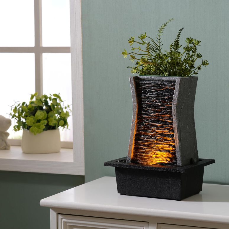 楽天市場】【クーポン配信中】フェイクスレート 石の滝 卓上噴水