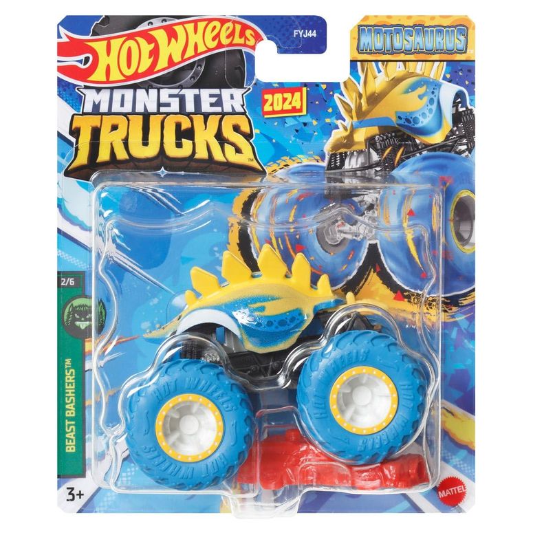 ホットウィール モンスタートラック Hot Wheels Monster Trucks Motosaurus (Yellow/Blue) 【並行輸入品】
