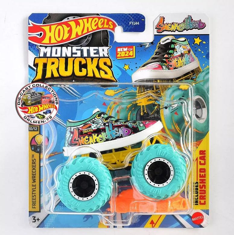 ホットウィール モンスタートラック Hot Wheels Monster Trucks Sneakerhead Freestyle Wreckers 10/12 【並行輸入品】