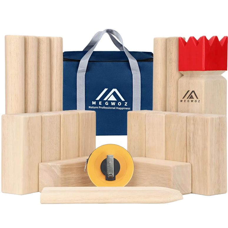 チェスセット Megwoz Kubb Yard Games Family Games for Kids and Adults New Zealand Pine Wooden Toss Games, Indoor Outdoor Games for Adults and Family with Measuring Tape, Viking Chess Yard Games Gifts for Christmas 【並行輸入品】|MJ-MARKET