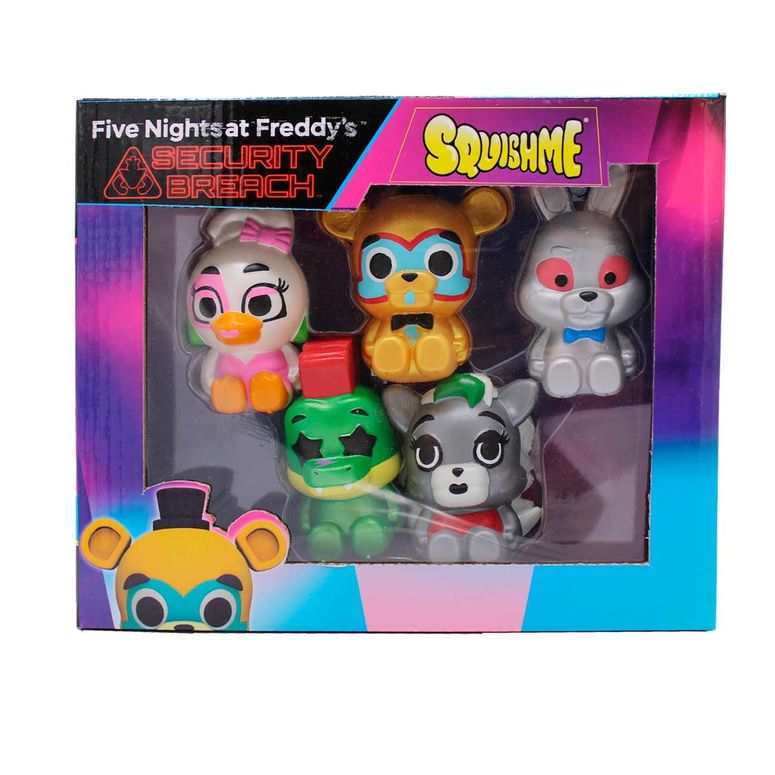 FNAF 5ナイツ Five Nights at Freddy's Security Breach SquishMe Series 1 Collectors Box 5-Pack: Stress Relief Toy, Party Favor & Fidget Toys for Kids - Entire Series 1 Set w/FNAF Figures Squishies 【並行輸入品】