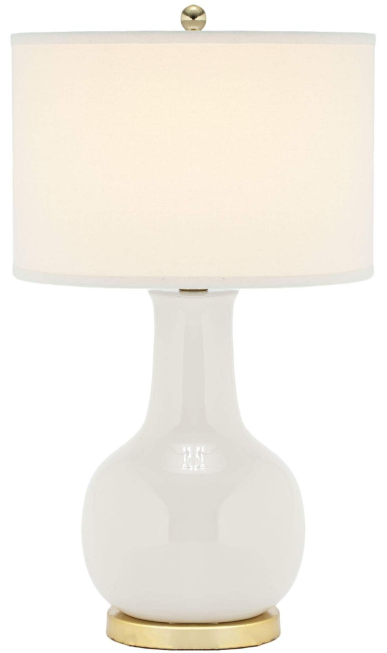 サファヴィヤ safavieh テーブルランプ サファビヤ サファヴィア SAFAVIEH Lighting Collection Paris Modern Grey Ceramic 28-inch Bedroom Living Room Home Office Desk Nightstand Table Lamp (LED Bulb Included) 【並行輸入品】