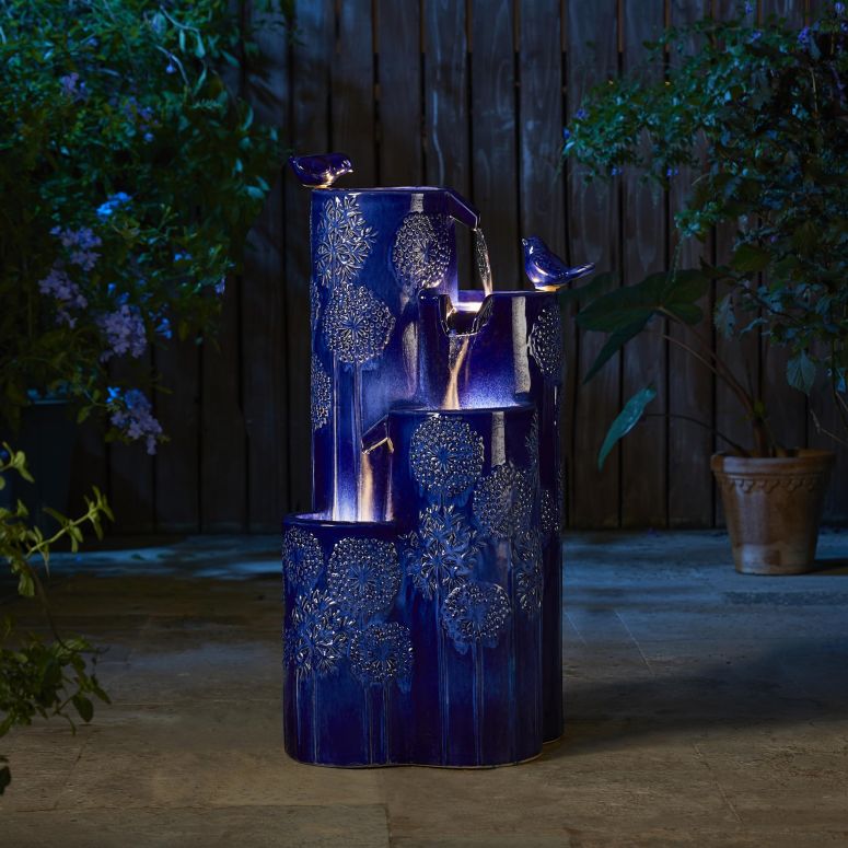 ガーデン 噴水 インテリア噴水 置き型 噴水 滝のオブジェ ウォーターフォールファウンテン Glitzhome 31.75\