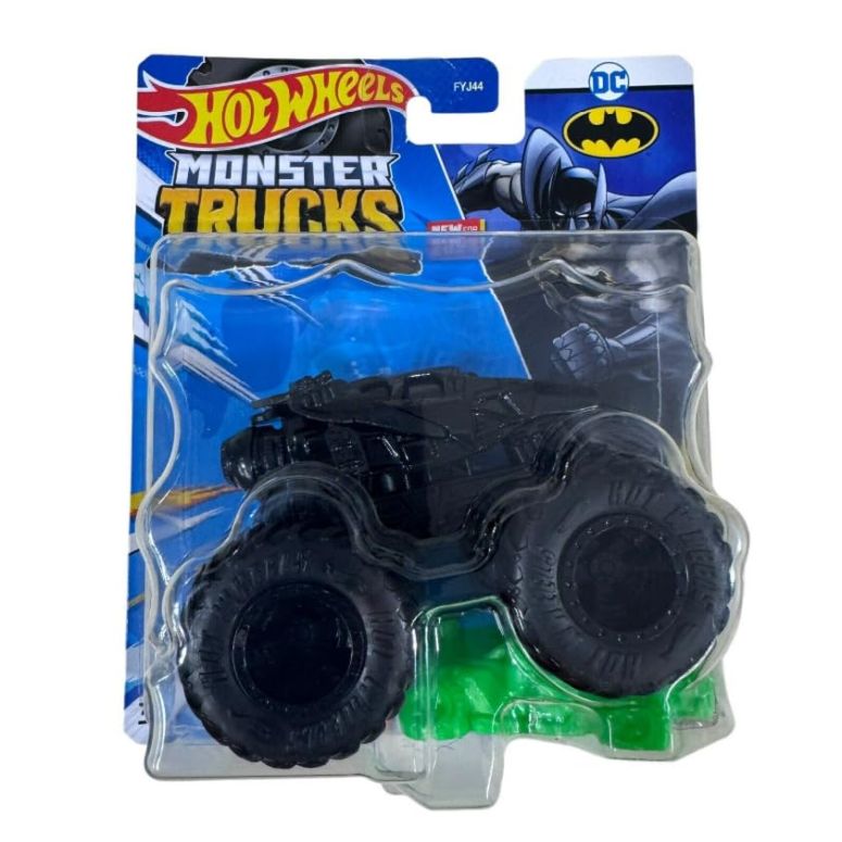 ホットウィール モンスタートラック Hot Wheels Monster Trucks 2024 Batmobile with Crushed Car 【並行輸入品】