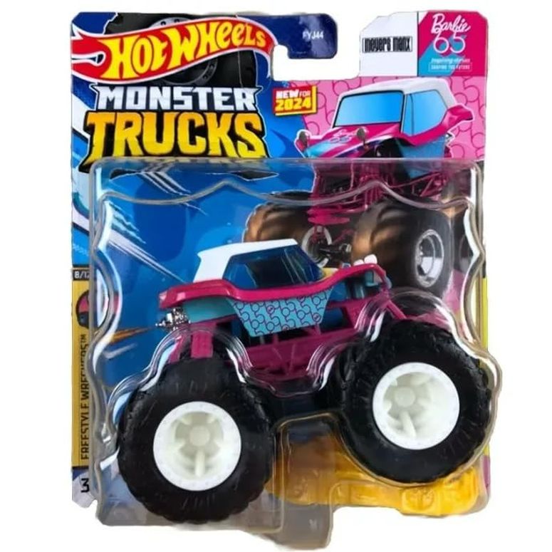 ホットウィール モンスタートラック Hot Wheels Monster Trucks, Barbie Meyers Manx, 65 Years Freestyle Wreckers, 8/12 【並行輸入品】