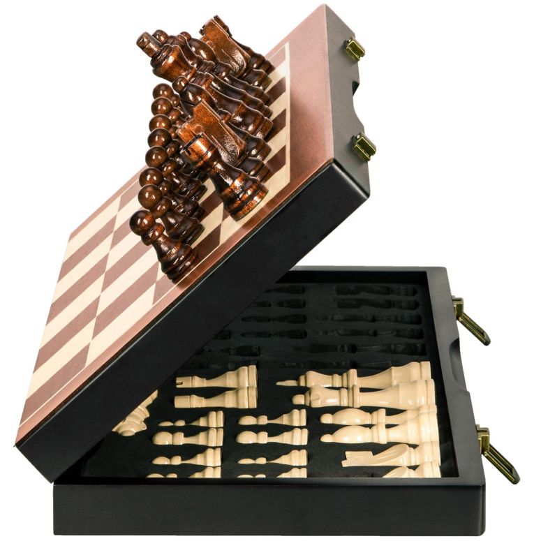 チェスセット BIVOMON Wooden Magnetic Chess Set 15" Chess Board Game with Chess Pieces, Storage Slots Folding Travel Chess Set for Kid Adult, 2 Extra Queens Tournament 【並行輸入品】｜MJ-MARKET