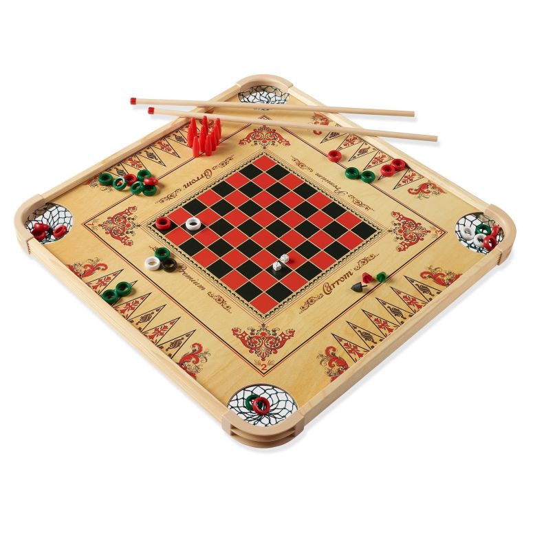 チェスセット Carrom Board Game Set ? Large Board Games for Adults & Children ? Over 85 Board Games for Family Game Night ? All in One Board Game Set 【並行輸入品】|MJ-MARKET