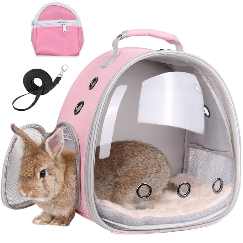 インコ 小鳥 バード トラベルキャリアー Portable Guinea Pig Backpack with Small Bag Harness and Leash Set, Space Capsule Bubble Window Pet Carrier Cage Travel for Rabbit, Bearded Dragon, Squirrel, Tortoise, Bird, Lizard, Sugar Glider 【並行輸入品】