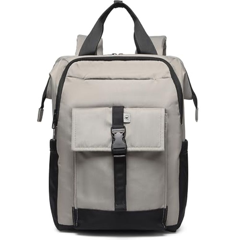 インコ 小鳥 バード トラベルキャリアー SUNNY BIRD Laptop Backpack, 15.6 Inch Laptop Work Bag, Wide Open Casual Daypack for Women, Men and Adult (Grey) 【並行輸入品】